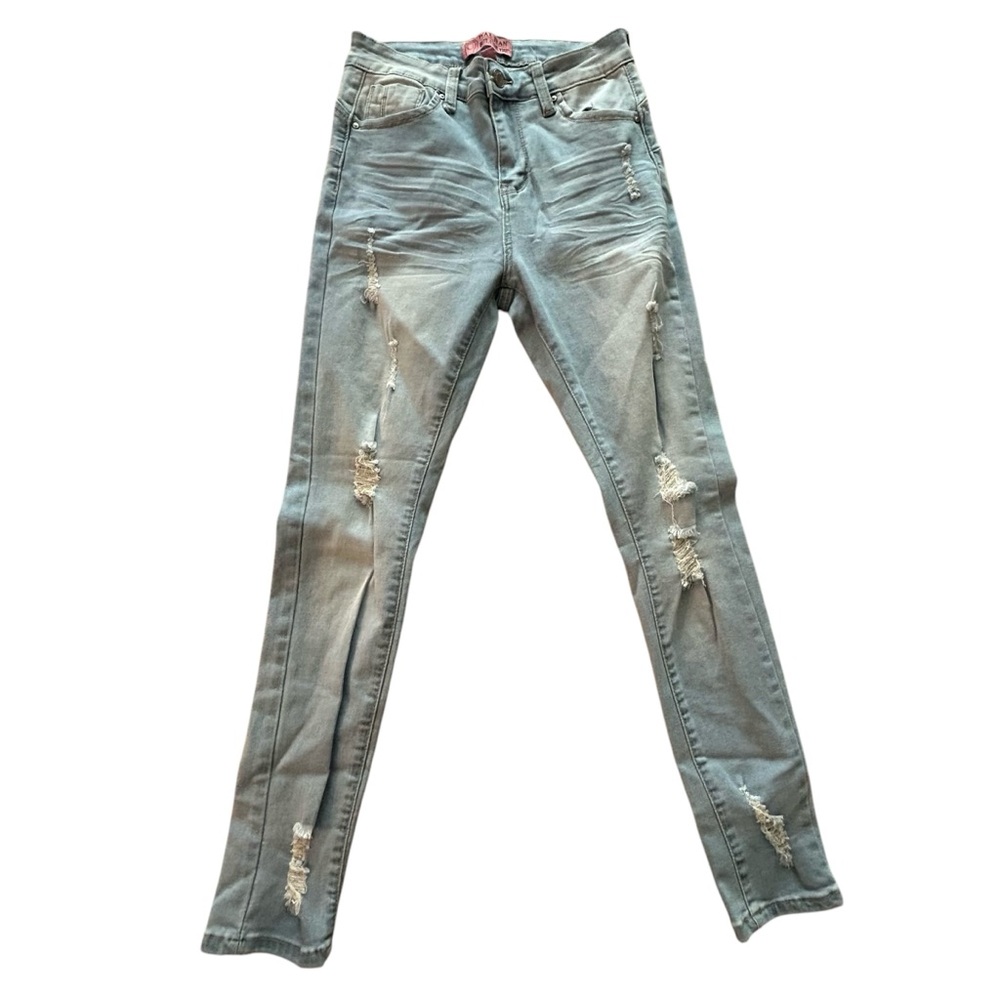 Wax Jean Distressed Light Blue Women's Jeans 5/27